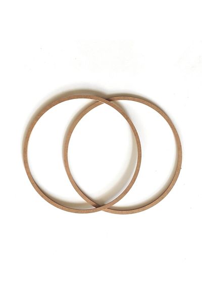 DEKOLOBİ Πολυέλαιος 2 τεμαχίων 38 εκ. MDF Ring Pulley Macrame Dream Catcher
