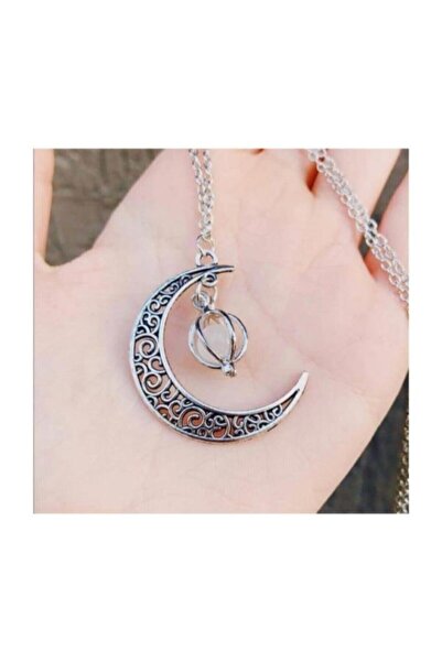 LapisButik Karanlıkta Parlayan Moon Kolye
