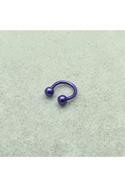 TÜKKAN ACCESSORİES 316l Cerrahi Çelik 8 Mm Mor Kaplama Diş,dudak,kıkırdak,tra...