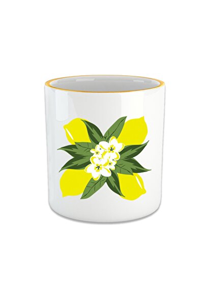 Vivas Double Blue Blanc Lemon Espresso, Double Turkish Coffee Cup - Handleless Cup