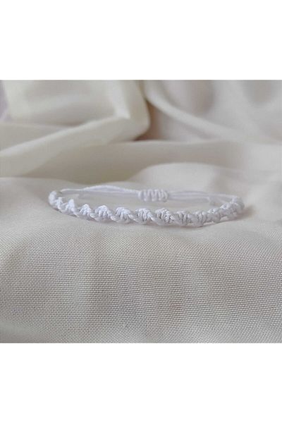Eva Takı White Twirl Friend Bracelet - Friendship Macrame Bracelet