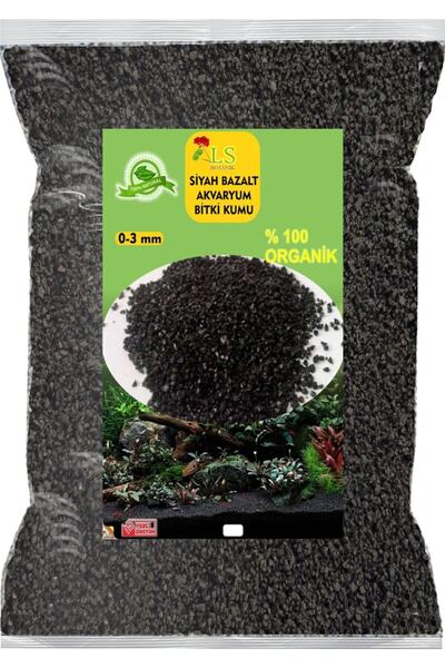LS BOTANİK Ls Sultan Siyah Bazalt Akvaryum Ve Bitki Kumu 0-3 Mm 1 Kğ