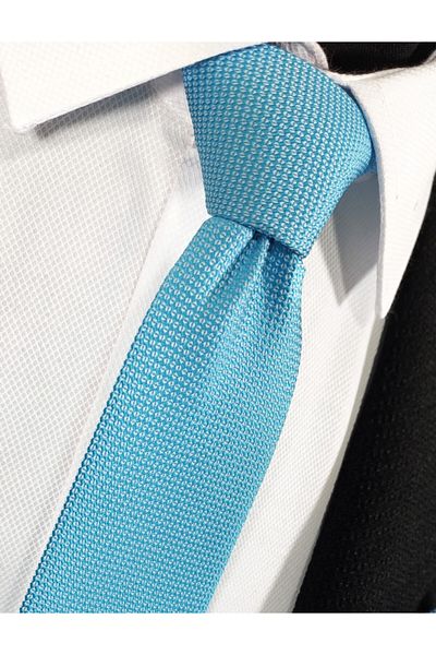 BLC Basic Line Co. Turquoise Blue Dobby Tie Handkerchief Set