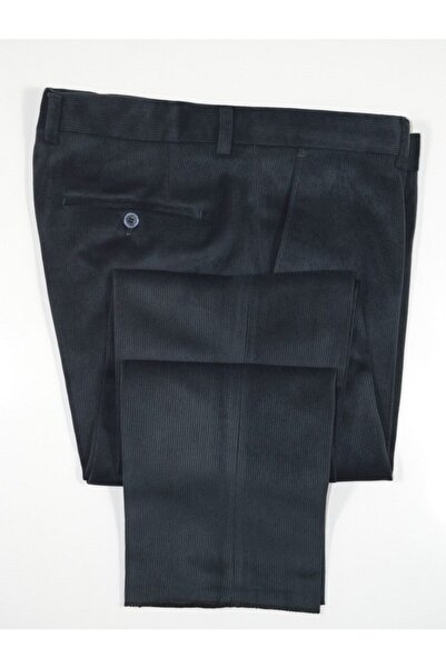 ELEYSE بنطال بلباو كلاسيكي مخملي للرجال مع جاردون من الداخل - أزرق داكن - 46