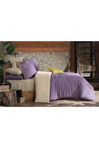 Sarev Single Lanthe Flannel Duvet Cover Set - V4-Lilac