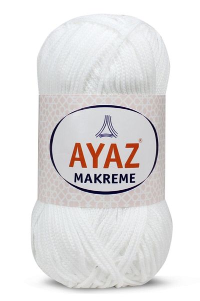 Ayaz Macreme 1208 White| Macrame Thread| Macrame Yarn
