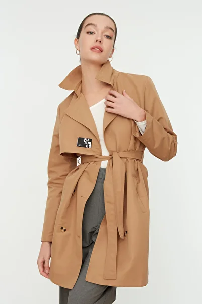 Trendyol Collection Trenci cu brâu din nurcă TWOSS22TR0043