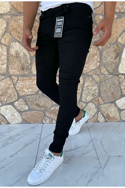 çerme Ανδρικό τζιν Skinny Fit Lycra Black Ç1