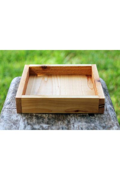 Alyones صندوق زهور مربع (20 × 25 × 5 سم)، مساحة تخزين، صندوق المحاصيل، صندوق خشبي