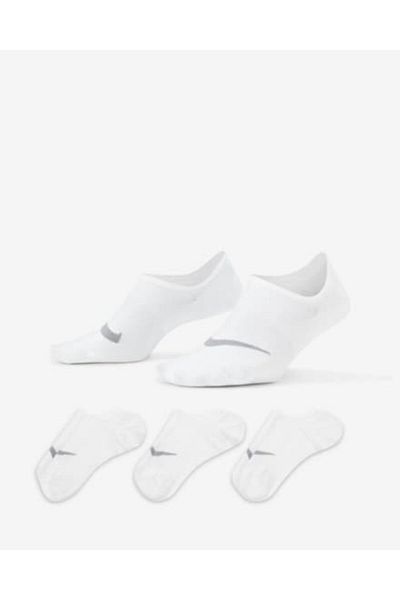 Nike Everyday Plus Lightweight Footie (3 Pairs) Women's White Color Socks