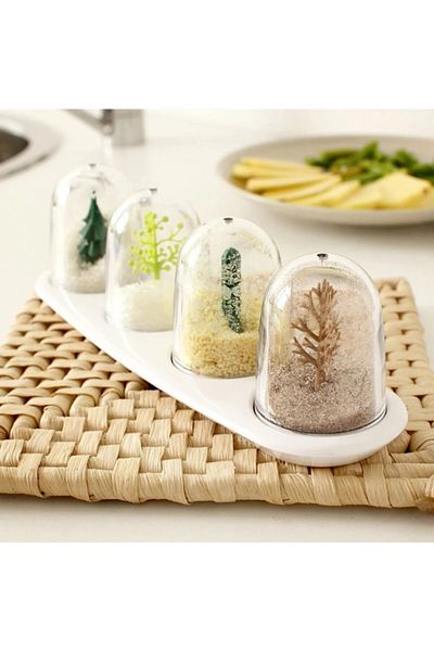MegaHomeDekor Spice Bowl Four Seasons Set of 4 Salt Shakers