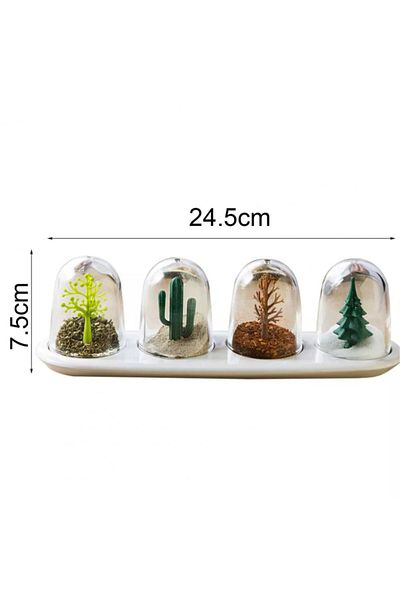 MegaHomeDekor Spice Bowl Four Seasons Set of 4 Salt Shakers