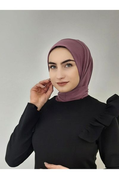 R&S modibone Snap Fastener Ready Scarf Shawl Hijap Λιλά Χρώμα