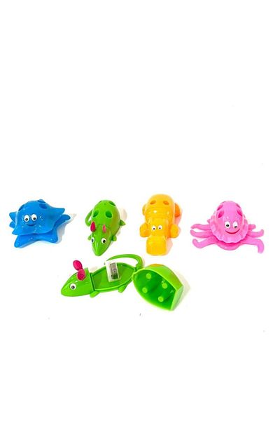 Onas 4 Different Cute Figured Pencil Sharpeners with Tank 44 Pieces (1 Box)