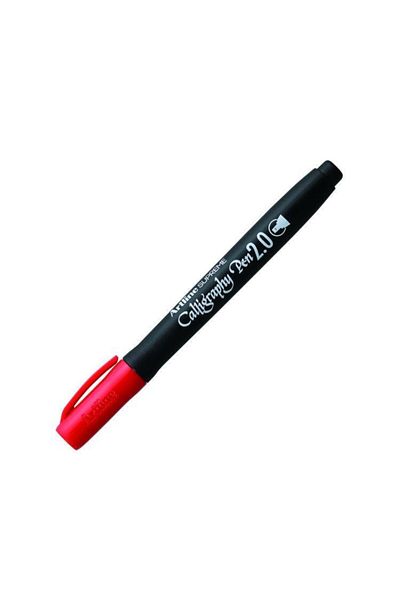artline Supreme Calligraphy Pen Cut Tip 2.0 Mm Red