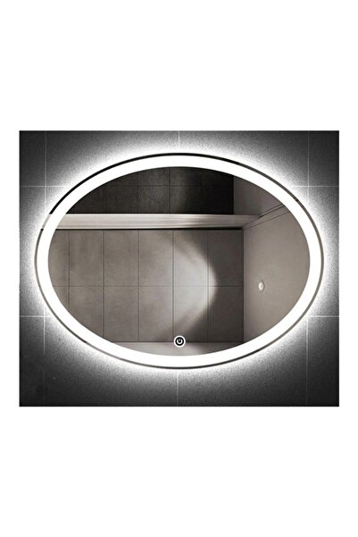 GLOBAL LED MIRROR 65x85 Cm Kumlamalı Dokunmatik Tuşlu Ledli Elips Ayna Duvar ...
