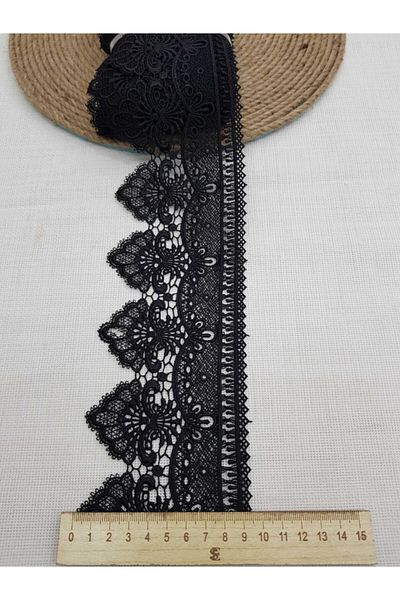 Esteks Dantel ve Tekstil Aksesuarları Guipure French Lace Needle Embroider Black