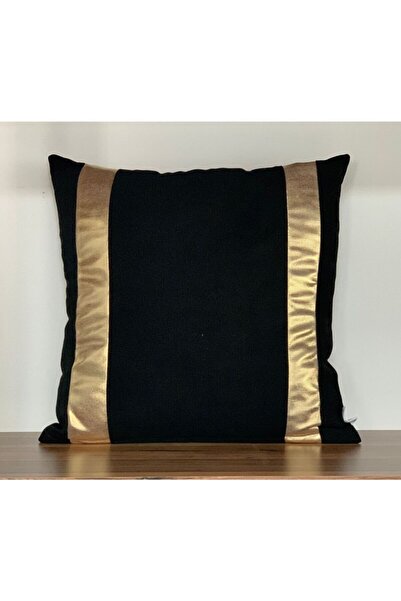KIRLENTİM Μαύρο φόντο δίπλα με χρυσό φύλλο Επίπεδη θήκη για μαξιλάρι