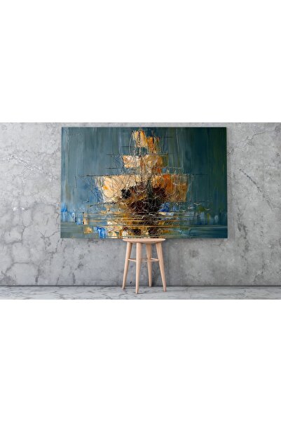 Sebenta Dev Boyut Yağlı Boya Gemi Kanvas Tablo