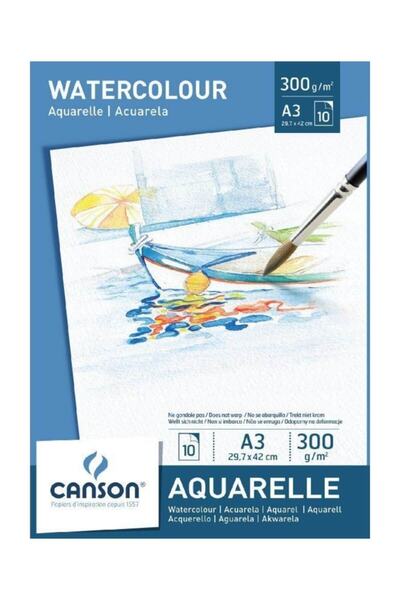 Canson Suluboya Blok Defter A3 Ebat 300gr 10 Yaprak