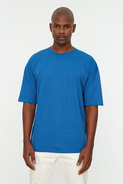 Trendyol Collection Футболка Saks Basic Oversize з коротким рукавом і горловиною TMNSS22TS0317