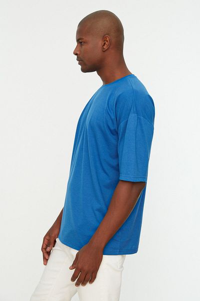 Trendyol Collection Футболка Saks Basic Oversize з коротким рукавом і горловиною TMNSS22TS0317