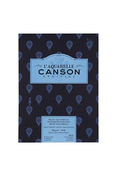 Canson كتلة الألوان المائية التراثية 300 غرام23x31 سم12 Ypنسيج سميك
