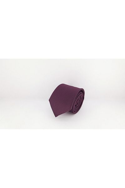 Le Voux Purple Color Oxford Dobby Self Patterned Tie and Handkerchief