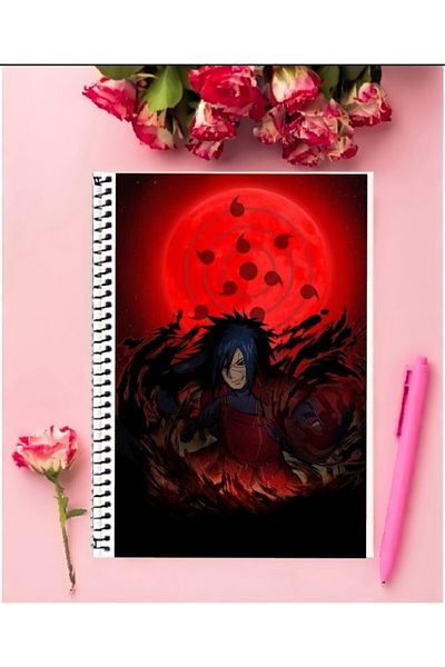 animeandyourworld Madara Uchia 1 Piece Special Design A4 Size 21*29 Cm Wired Lined Notebook