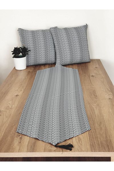 koçaktoptan Runner 40*140 Cm Table Cloth Patterned Jacquard Fabric