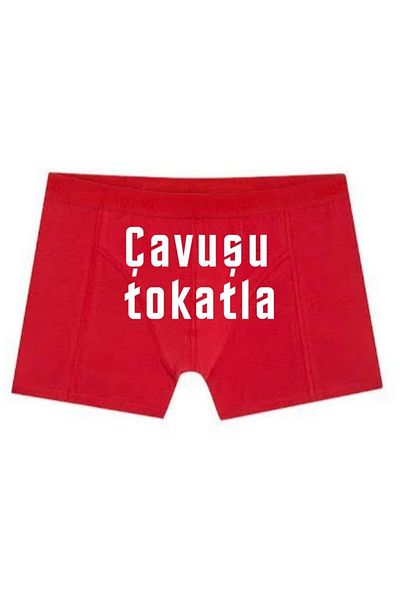 BoxerMasters Men's/Women's Red Boxers - Slapping the Sergeant Printed
