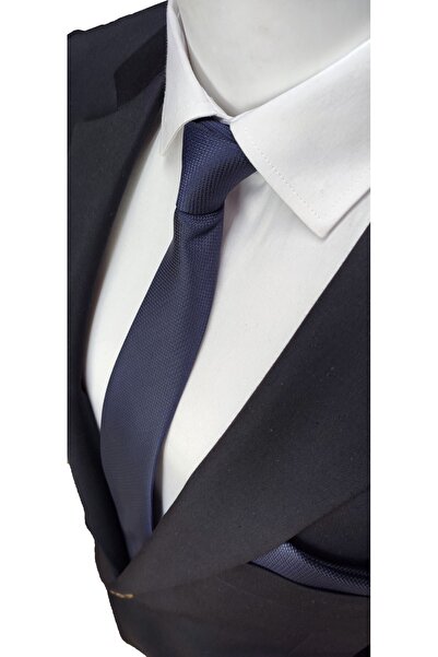 Le Voux Синій колір Оксфордський краватка з візерунком і хустинка