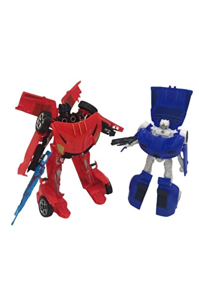Genel Markalar Asya Oyuncak Transformers 2'li Super Power Robot M205-1 Kırmız...