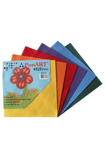 Ponart Colored Felt (felt) 25x25cm Mixed 6