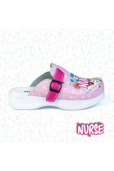 Sabomar Manner Nurse Themed Sabo Slippers - Pink