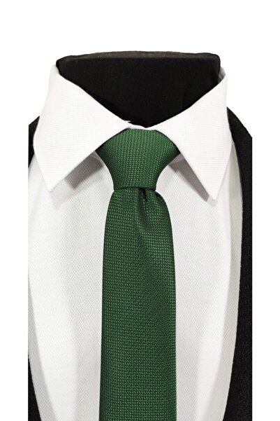 BLC Basic Line Co. Комплект вратовръзка и кърпичка в зелен цвят Dobby