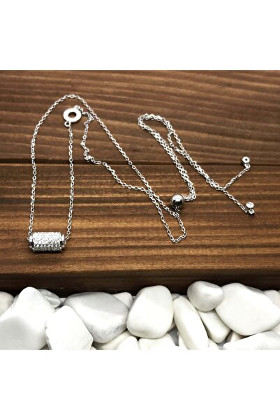 Doğan Silver Gümüş Rodyumlu Zirkon Taşlı Bulgari Aşk Kolyesi. Dgn21264
