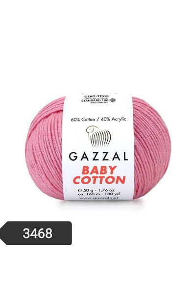 Gazzal Baby Cotton 3468 Amigurumi Σχοινί Πλεκτό Χειροποίητο Σχοινί Πλεξίματος 50 Gr Punch Ipi