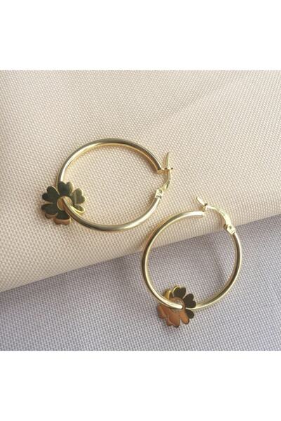 simurg jewellery Yoncalı Gümüş Halka Küpe