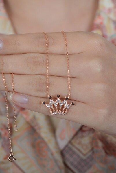 ESSARE 925 Ayar Kral Tacı Kolye Kadın Gümüş Kolye