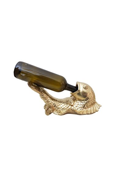 Arose Ab Ev Dekorasyon Balık Şaraplık Şişelik Altın