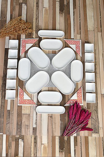 Evim Sepette 22 Piece Tita Series Breakfast Presentation Set & plate