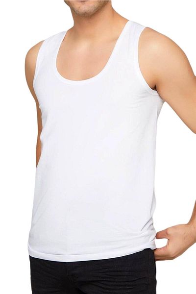 İki Yıldız Men's Undershirt Combed Cotton Strap 3 Pack Bglst01439