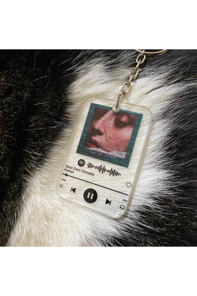 Genel Markalar Kaliteli Spotify Anahtarlık 4x6cm