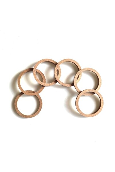 DEKOLOBİ 6 Adet Mini Mdf Hobi Halka 7,5 cm Boyanabilir