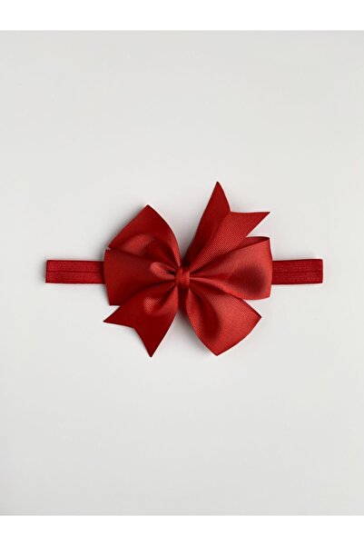 TOKALORA Girl Child Baby Newborn Bandana Buckle Set 2 Piece Set Red Black Bow Ribbon