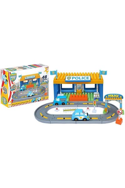 DEDE Police Toy Road Set - 48 Pieces 03322