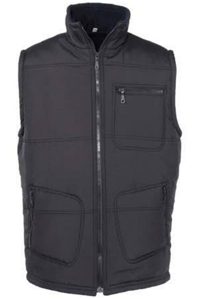 Seher Men's Navy Blue Multi-Pocket Puffer Vest with Fleece Inside