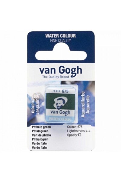 Van Gogh Van Gogh Sulu Boya - Phthalo Green 675 (yarım Tablet)