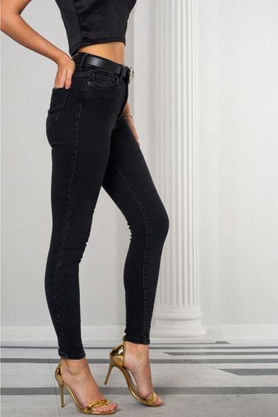 Bella denim Smoked High Waist Lycra Slim Fit Jean Trousers